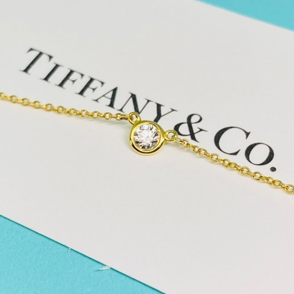 Tiffany & Co. Elsa Peretti .21 ct Diamond by the Yard Necklace 18k Box MSRP $190 - Picture 4 of 9